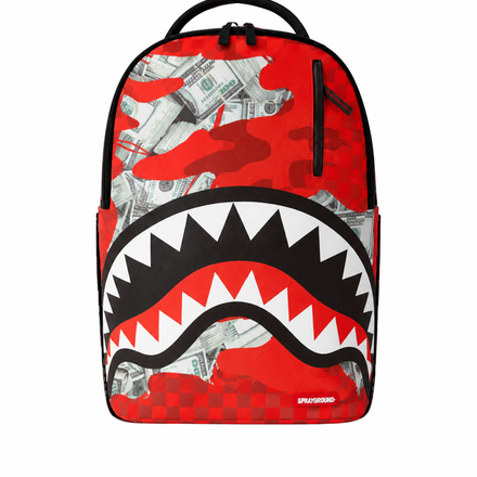 Sprayground Money Camo Red backpack